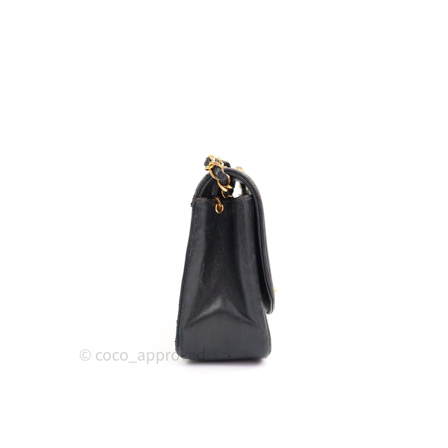 Chanel Black Quilted Lambskin Small Vintage Classic Diana Flap Bag