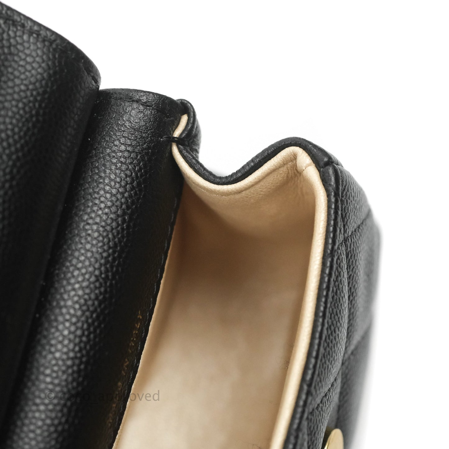 Chanel Clutch with Chain Black Caviar Gold Hardware 22K