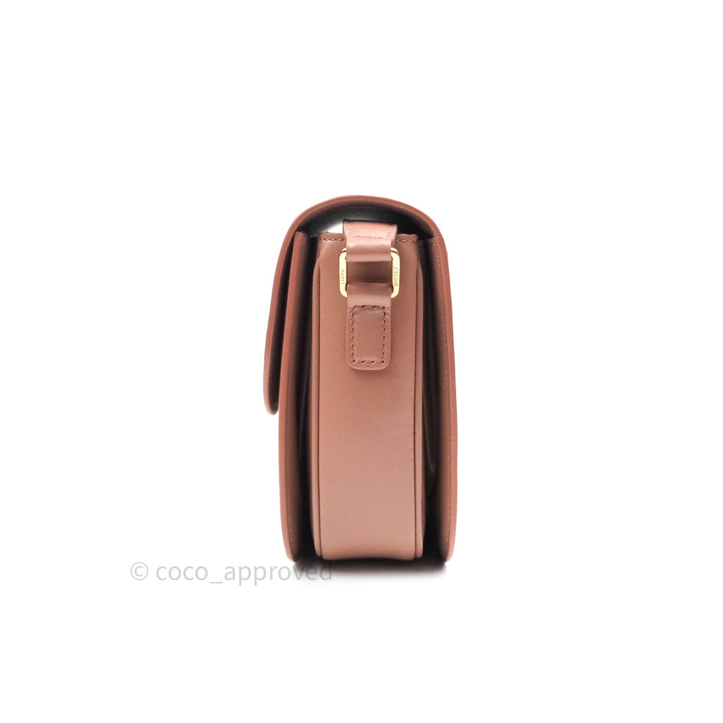 Celine Shiny Calfskin Medium Triomphe Antique Rose