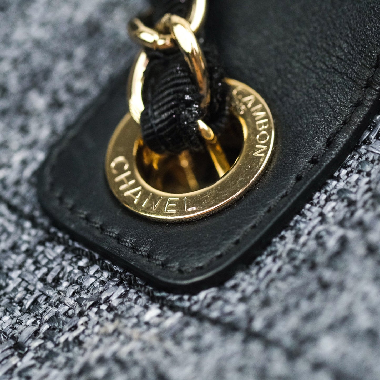 Chanel Large Deauville Charcoal Grey Canvas