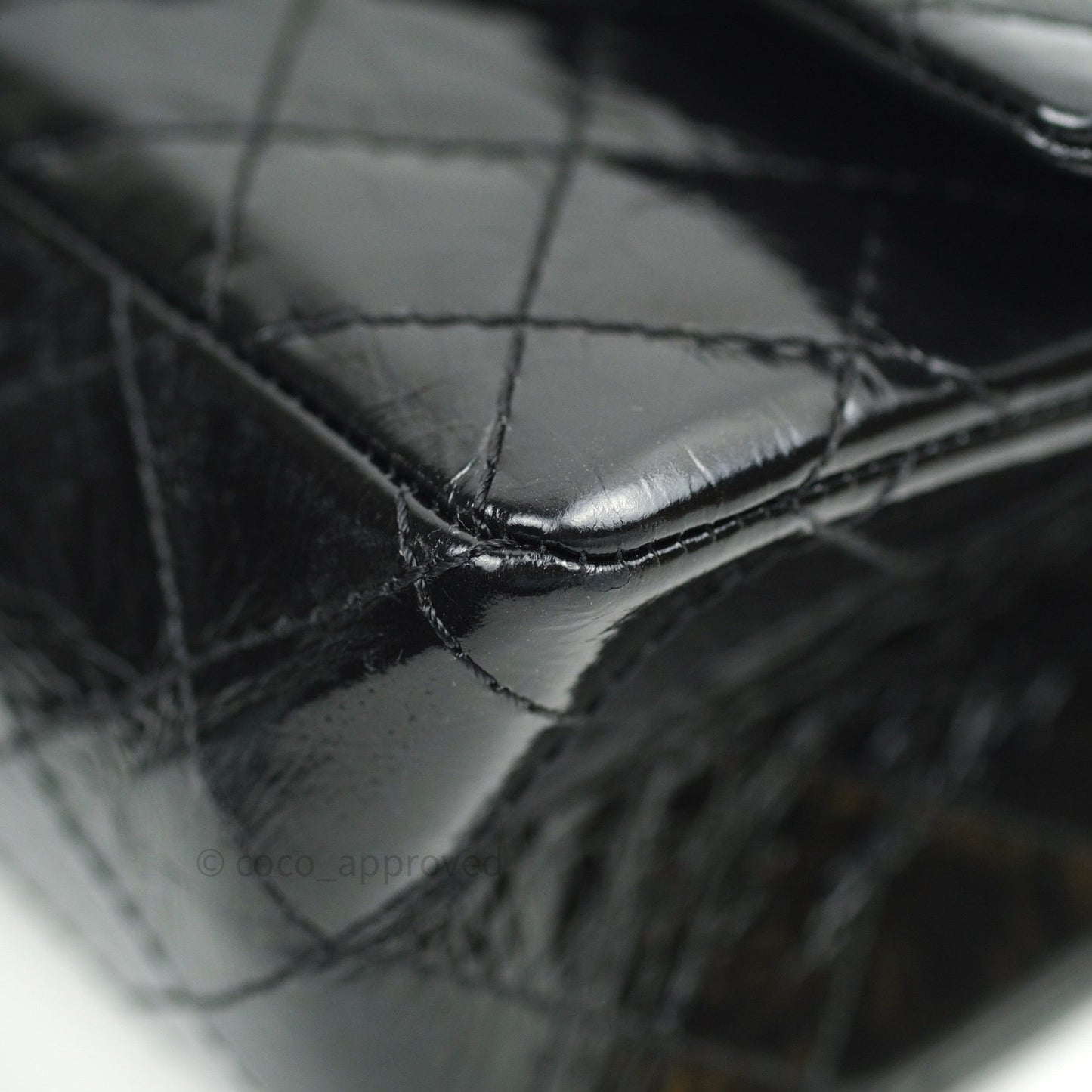 Chanel 2.55 Reissue Glazed Calfskin So Black 225 Black Hardware