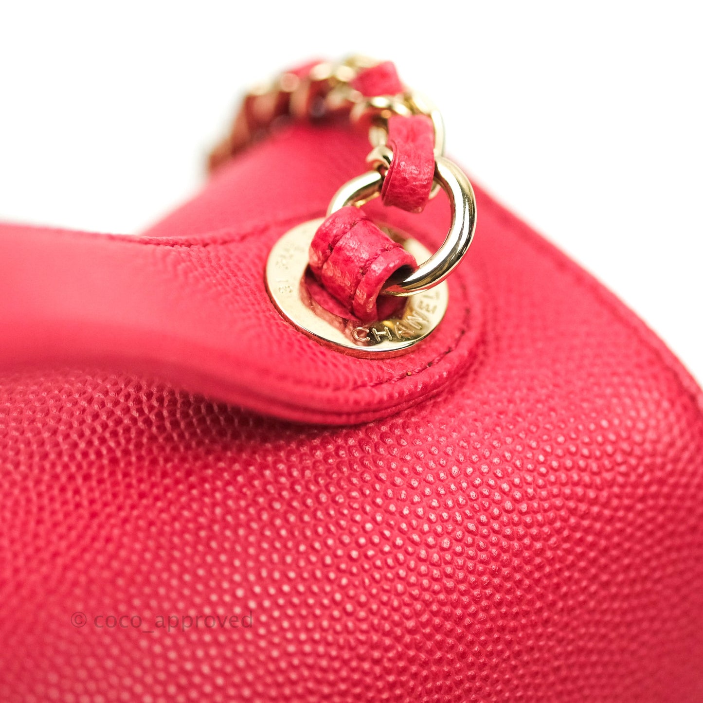 Chanel Quilted Small Business Affinity Flap Rosy Red Caviar Gold Hardware