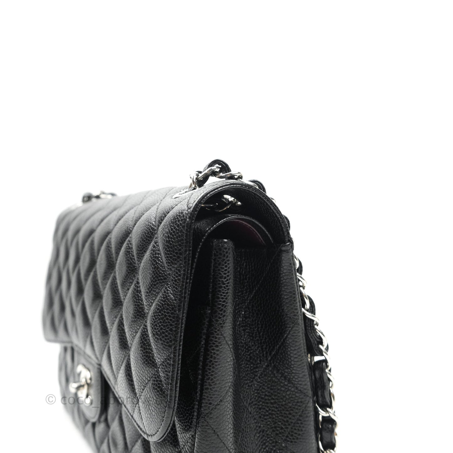 Chanel Jumbo Double Flap Black Caviar Silver Hardware⁣⁣