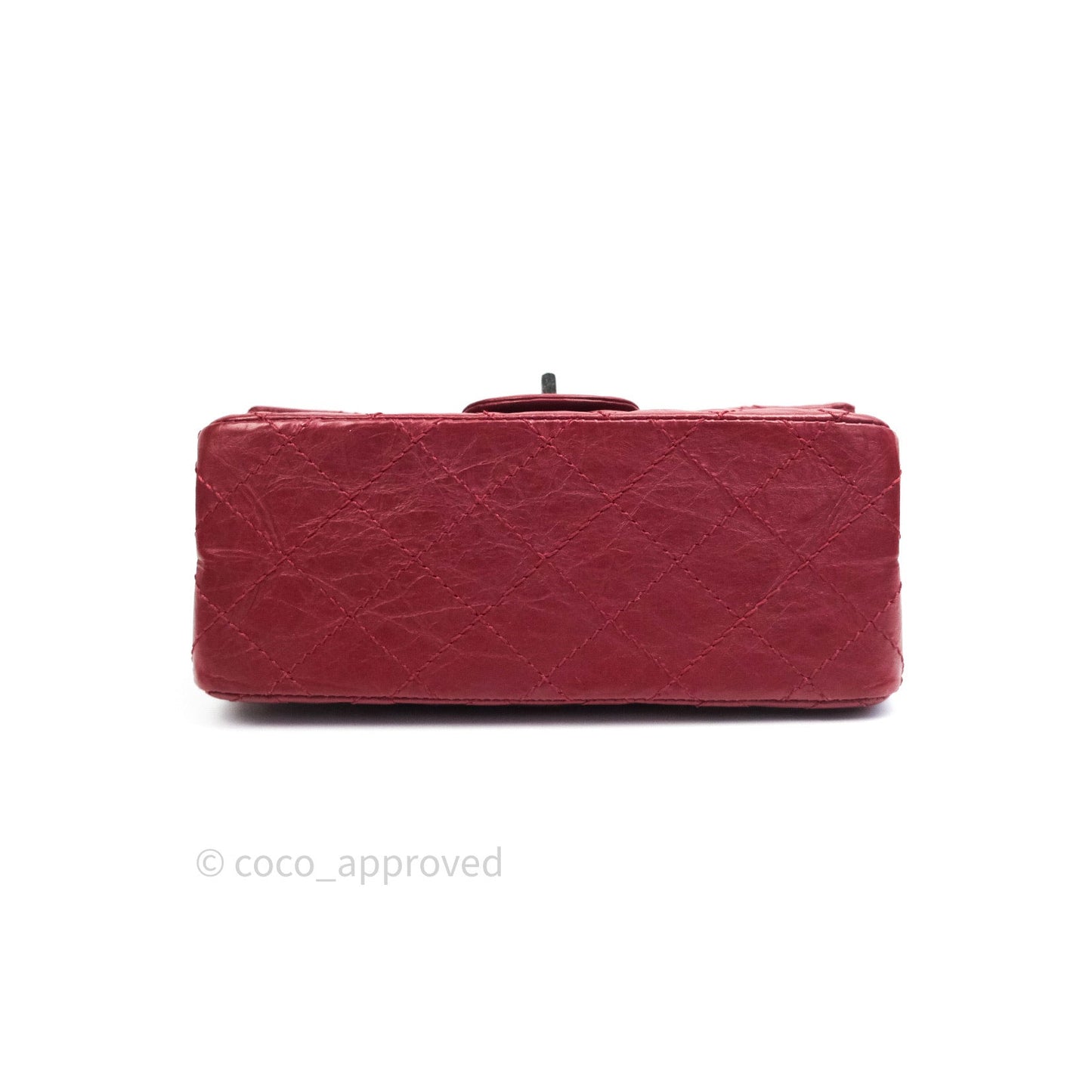 Chanel Mini Reissue 224 Dark Red Aged Calfskin Ruthenium Hardware