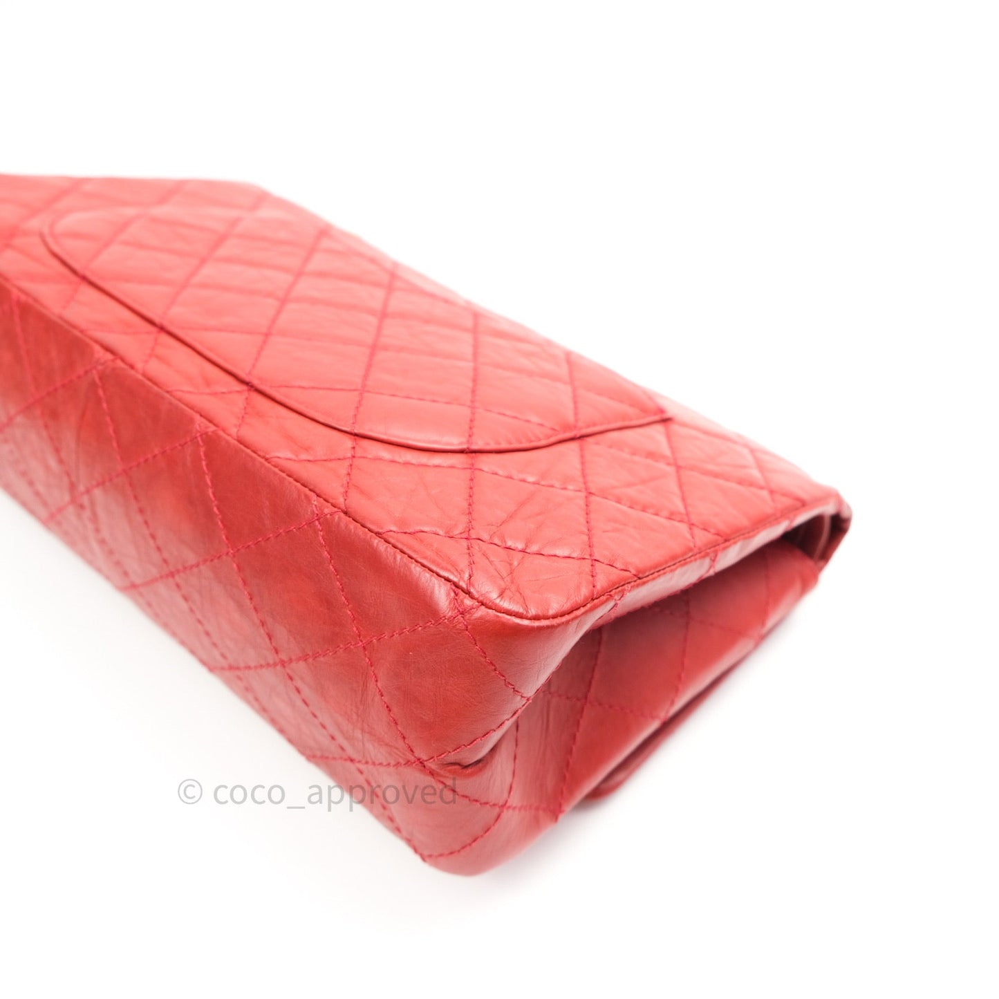 Chanel Reissue Quilted Aged Calfskin Coral Red Ruthenium Hardware 227