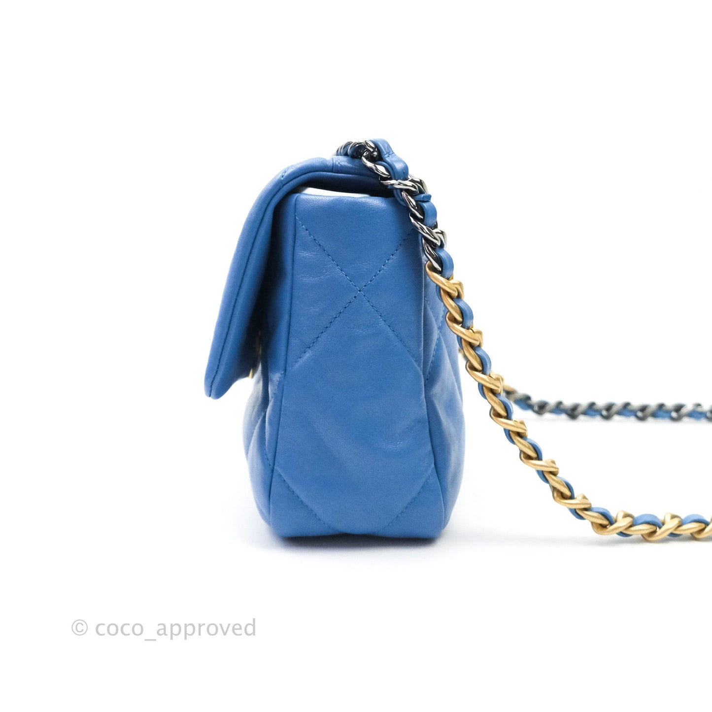 Chanel 19 Small Blue Mixed Hardware
