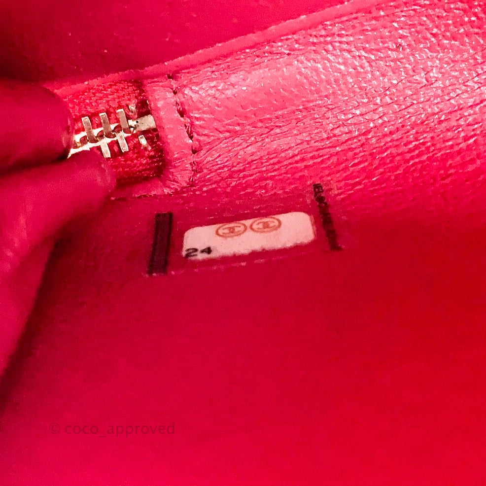 Chanel Quilted Small Business Affinity Flap Rosy Red Caviar Gold Hardware