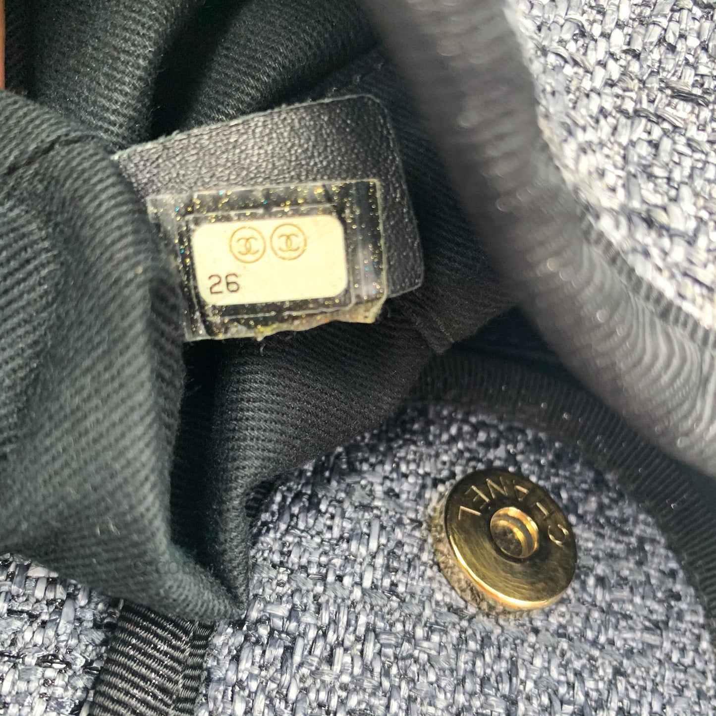 Chanel Large Deauville Charcoal Grey Canvas