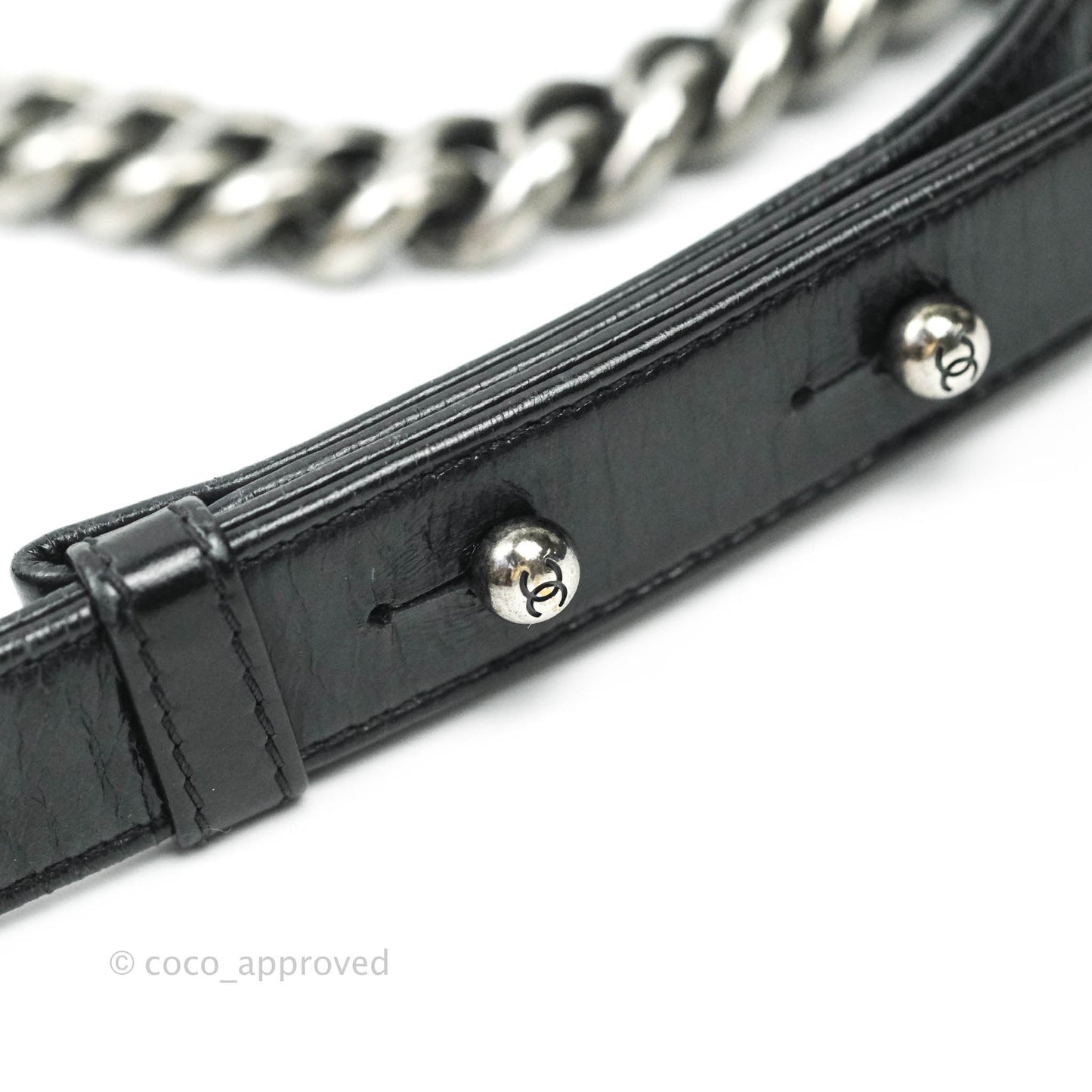 Chanel Quilted Chain Around Medium Aged Glazed Calfskin Boy Ruthenium Hardware