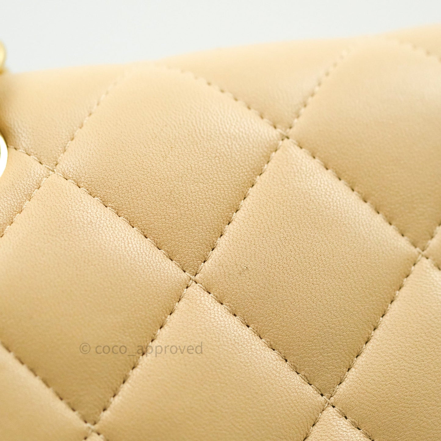 Chanel Classic Jumbo Double Flap Beige Lambskin Gold Hardware⁣⁣