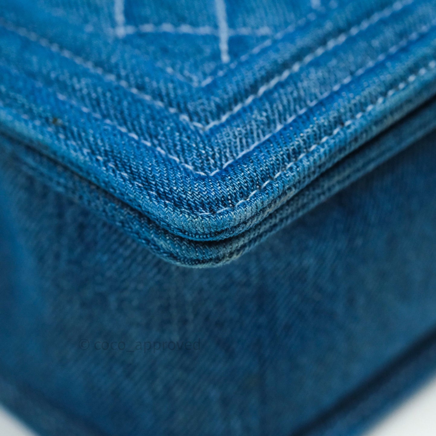 Chanel Boy Quilted Medium Denim Ruthenium Hardware