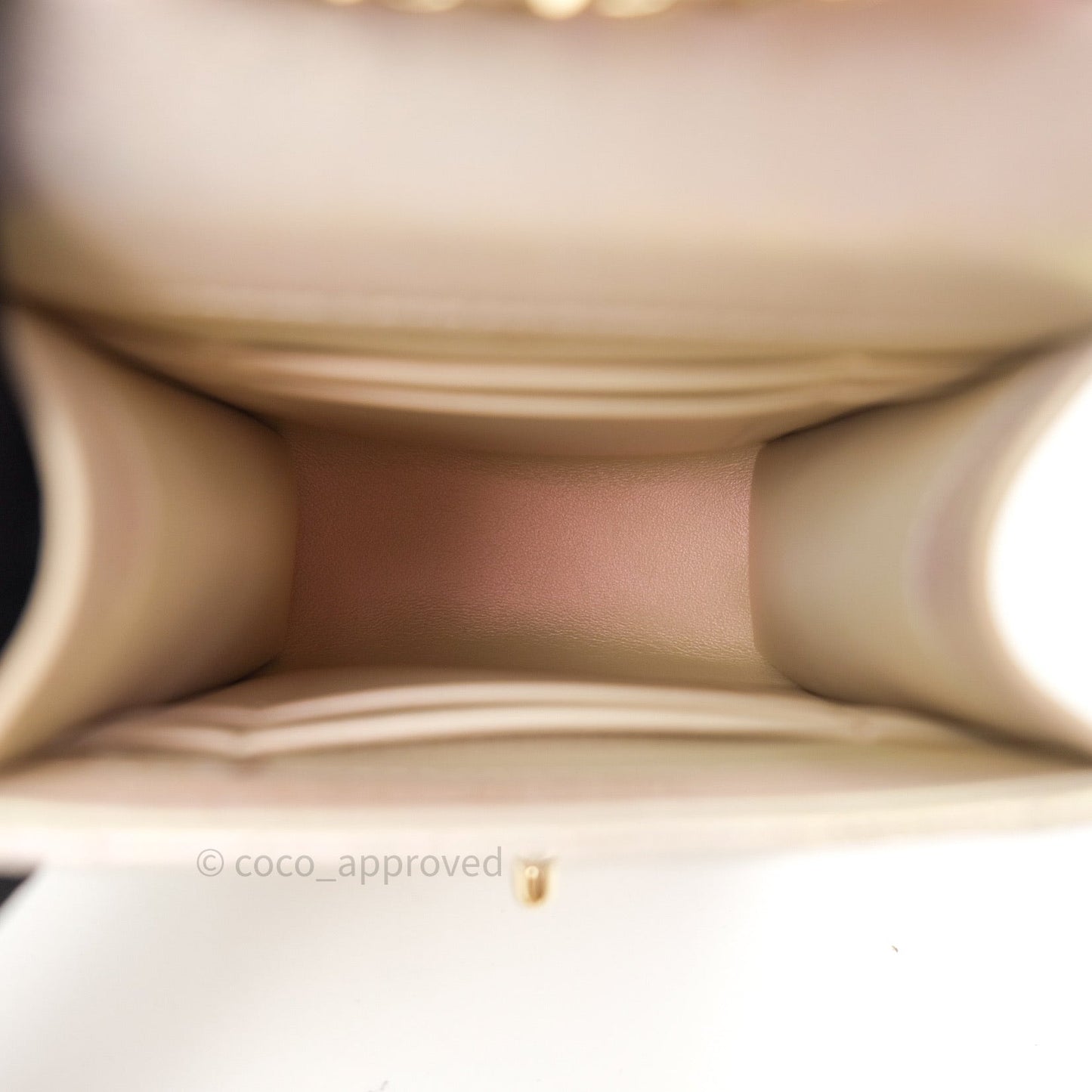 Chanel Classic Ivory Iridescent Gold Hardware Phone Holder