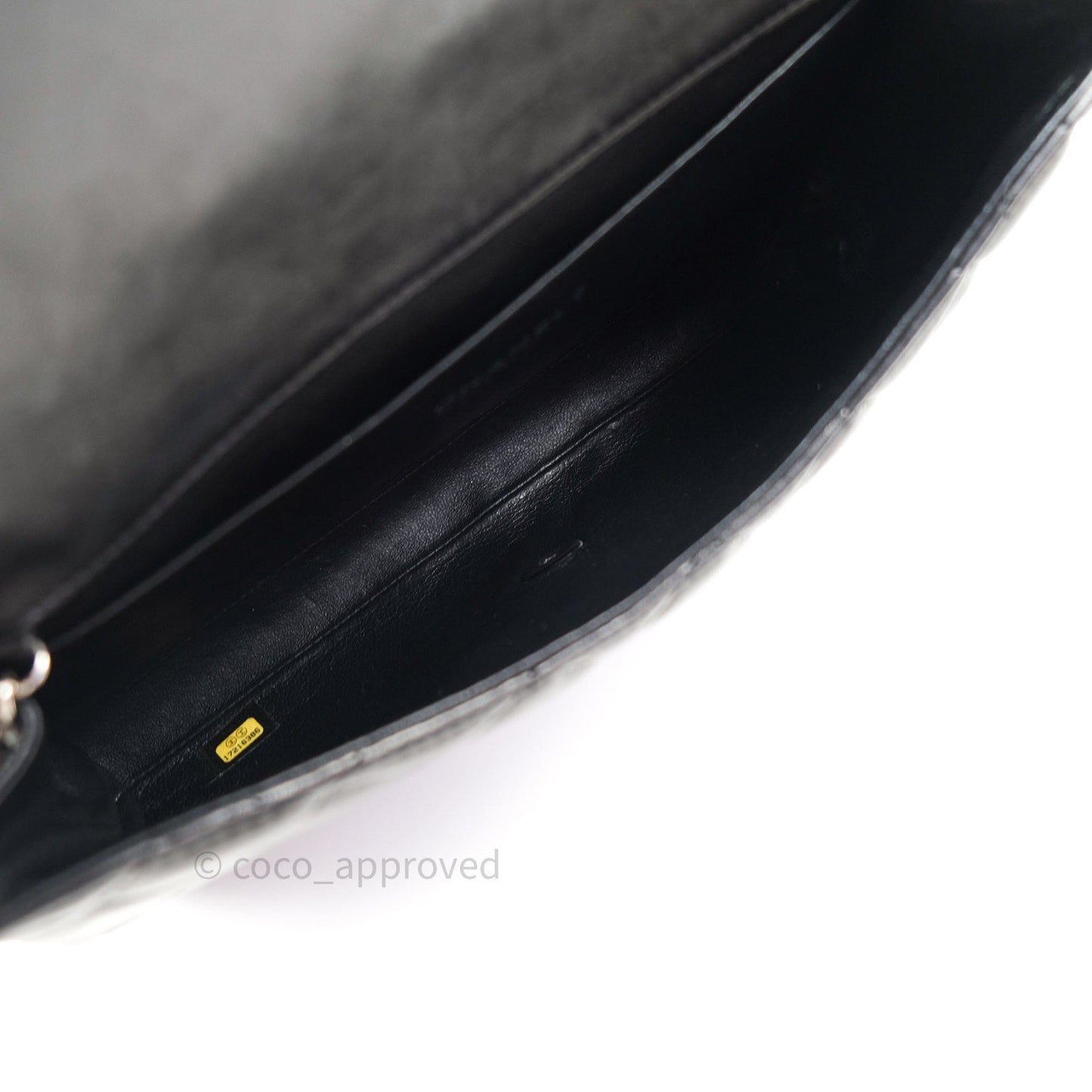 Chanel Quilted Clutch with Chain Black Lambskin Silver Hardware