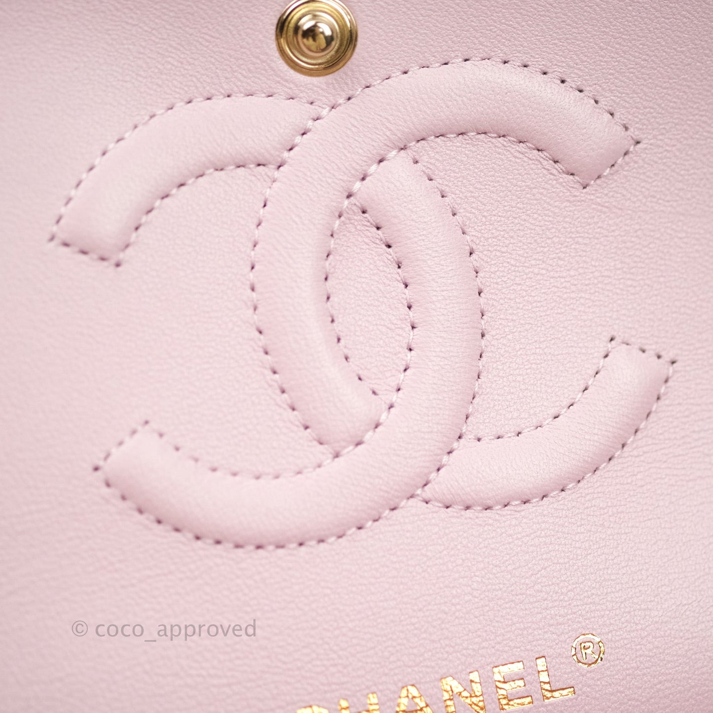 Chanel Classic M/L Medium Double Flap Bag Light Pink Caviar Gold Hardware