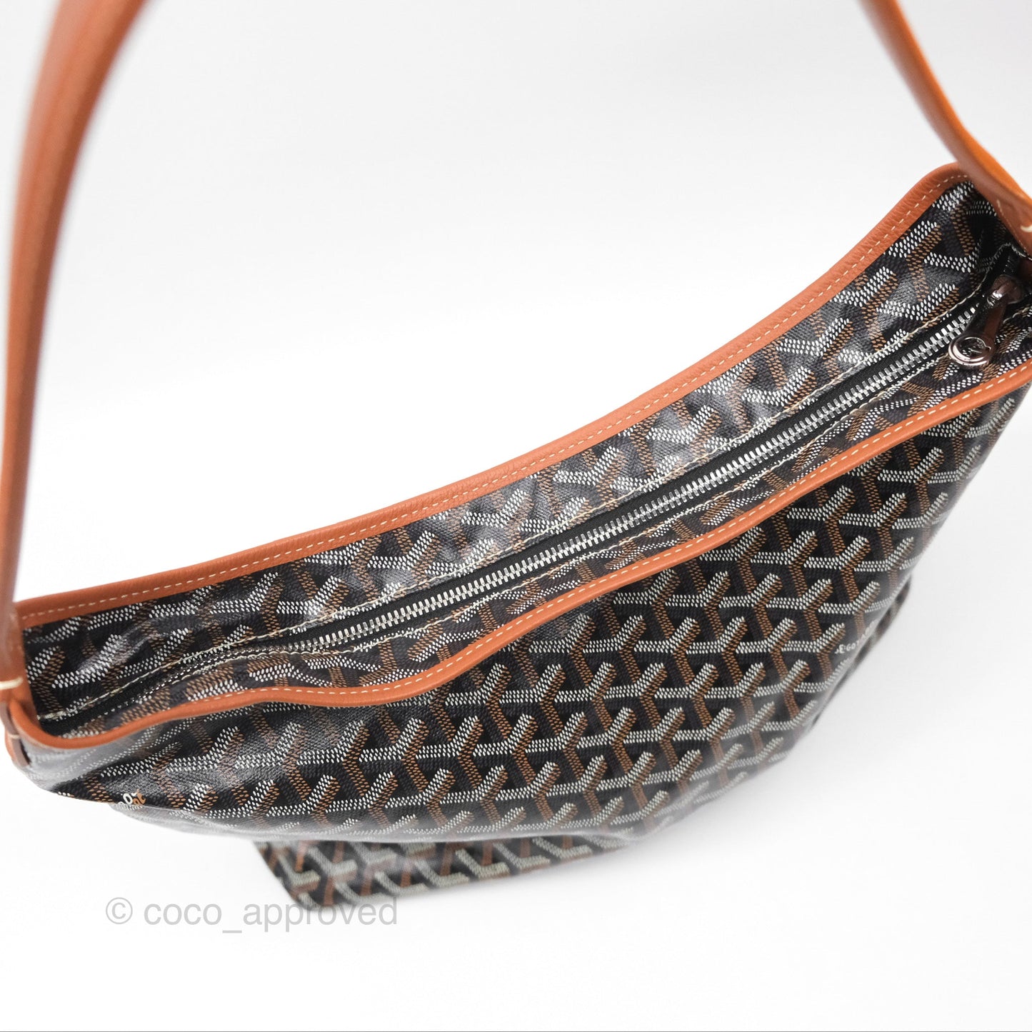 Goyard Bohème Hobo Bag Black/Tan Goyardine Canvas