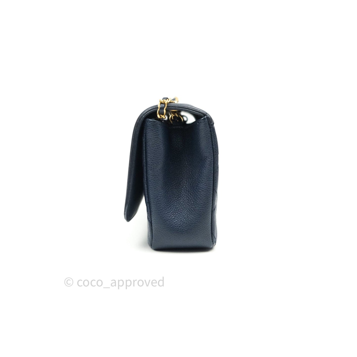 Chanel Caviar Quilted Small CC Filigree Flap Navy Black