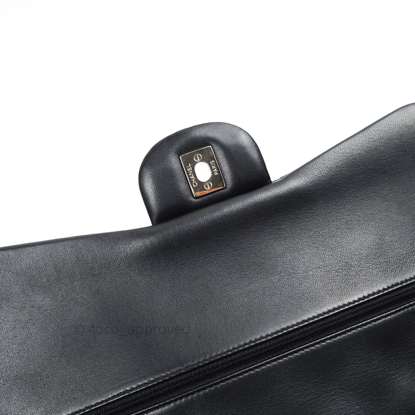 Chanel Jumbo Double Flap Black Lambskin Silver Hardware⁣⁣