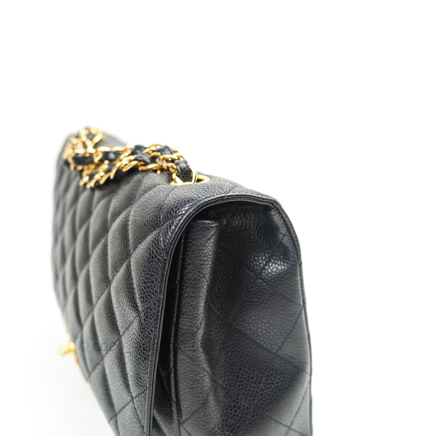 Chanel Jumbo Single Flap Black Caviar Gold Hardware⁣⁣