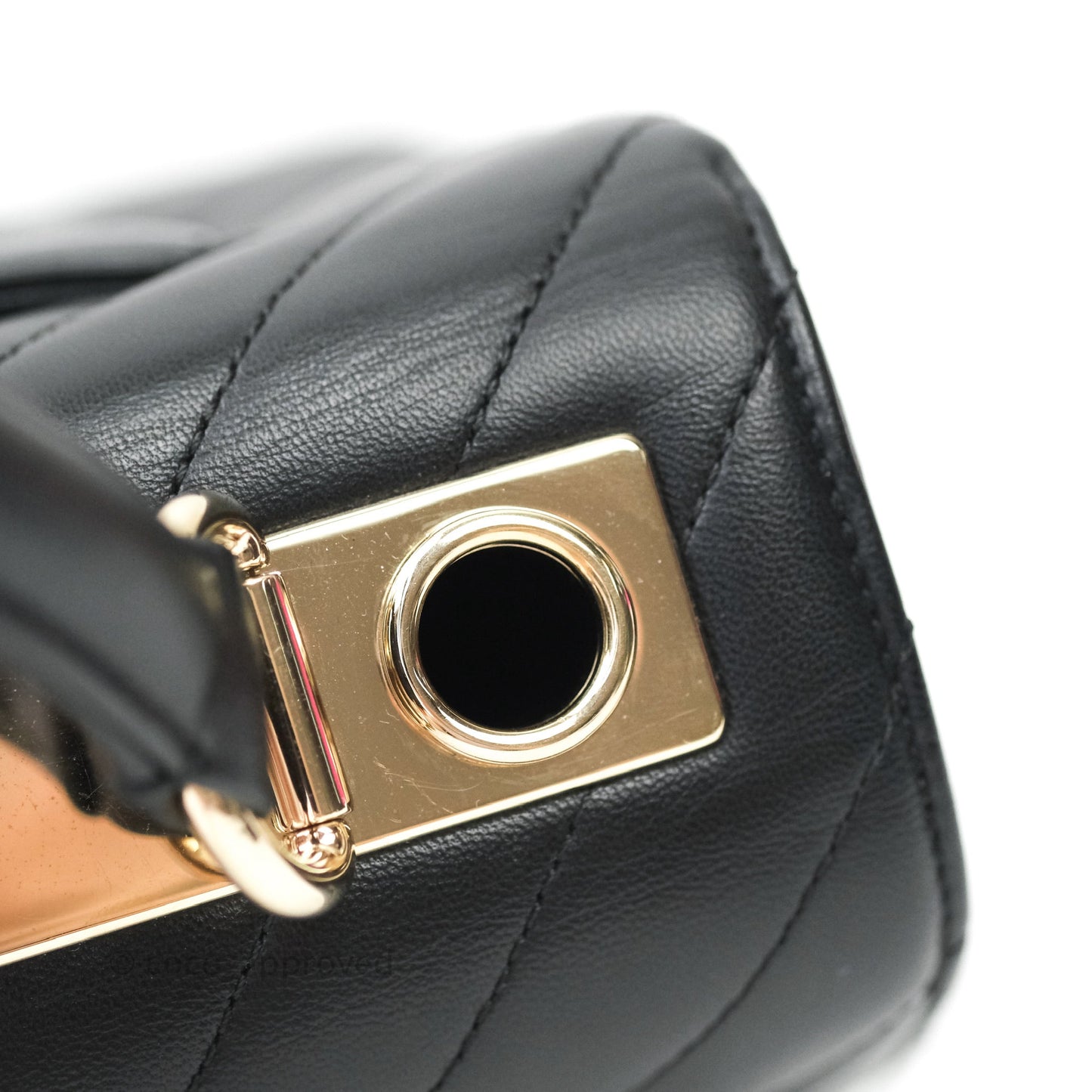 Chanel Trendy CC Chevron Small Black Lambskin Gold Hardware
