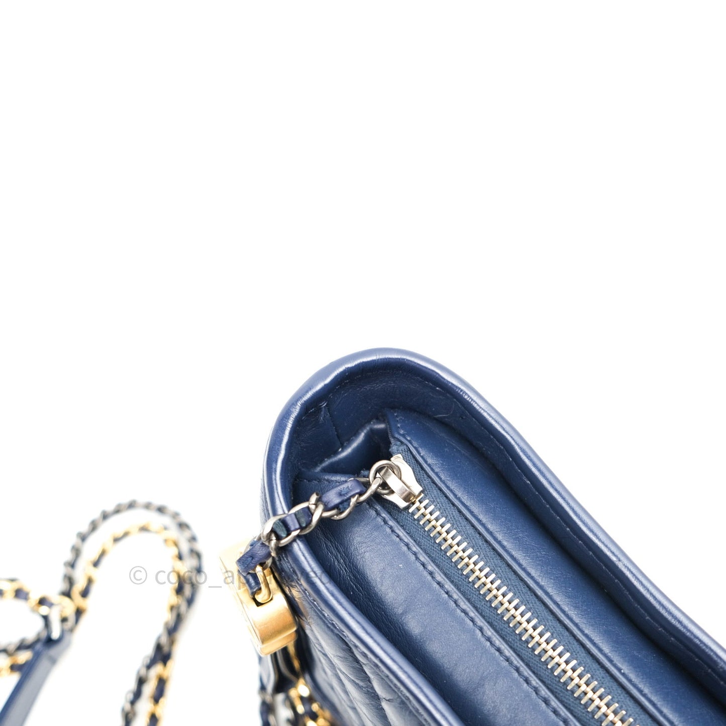 Chanel Chevron Small Gabrielle Hobo Navy Aged Calfskin Mixed Hardware