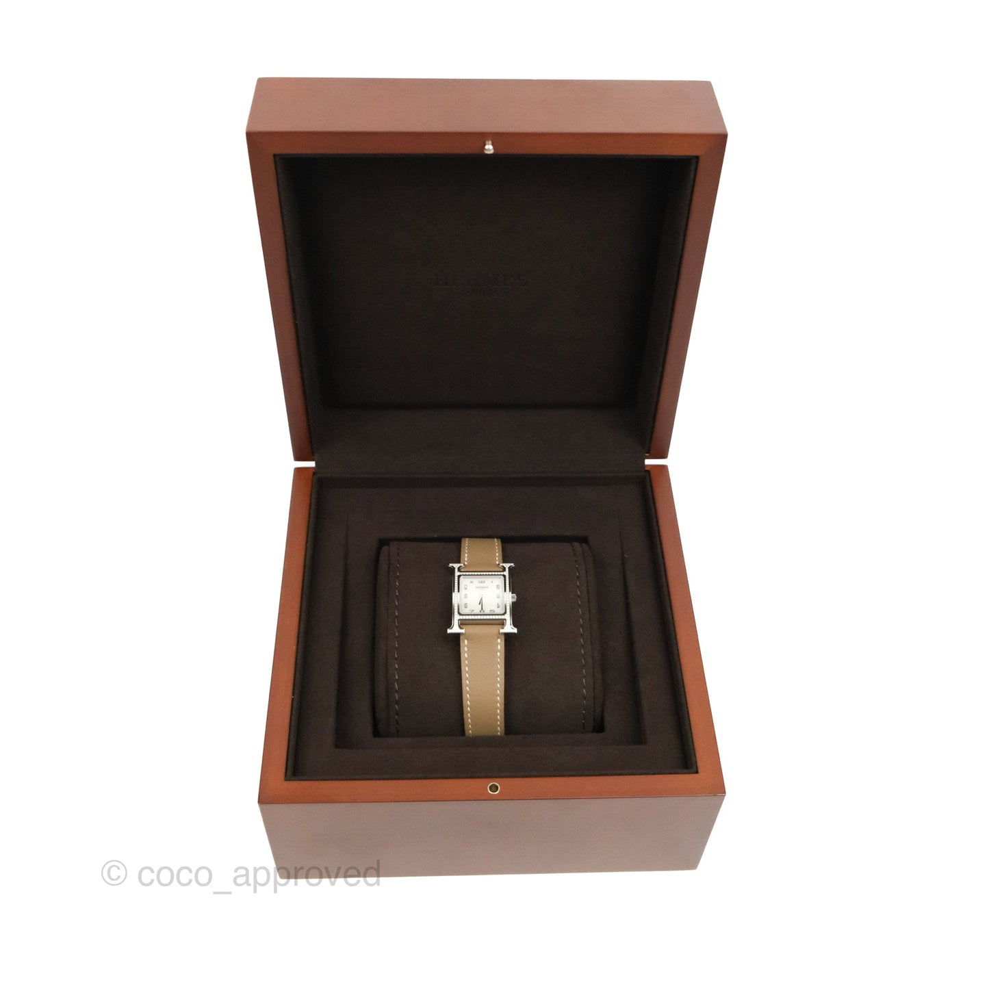 Hermès Heure H Watch Etoupe Epsom Palladium Hardware