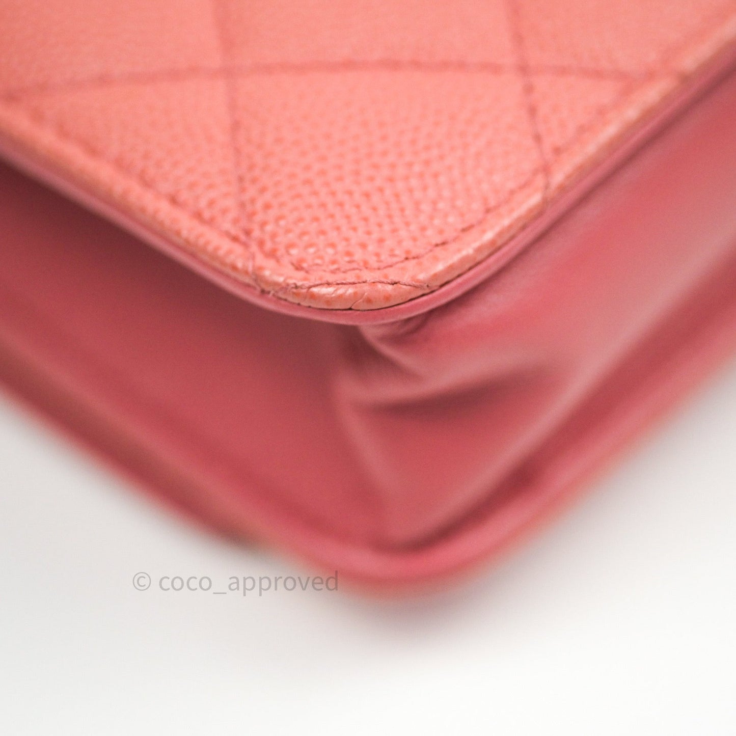 Chanel Filigree Wallet on Chain WOC Pink Caviar Gold Hardware