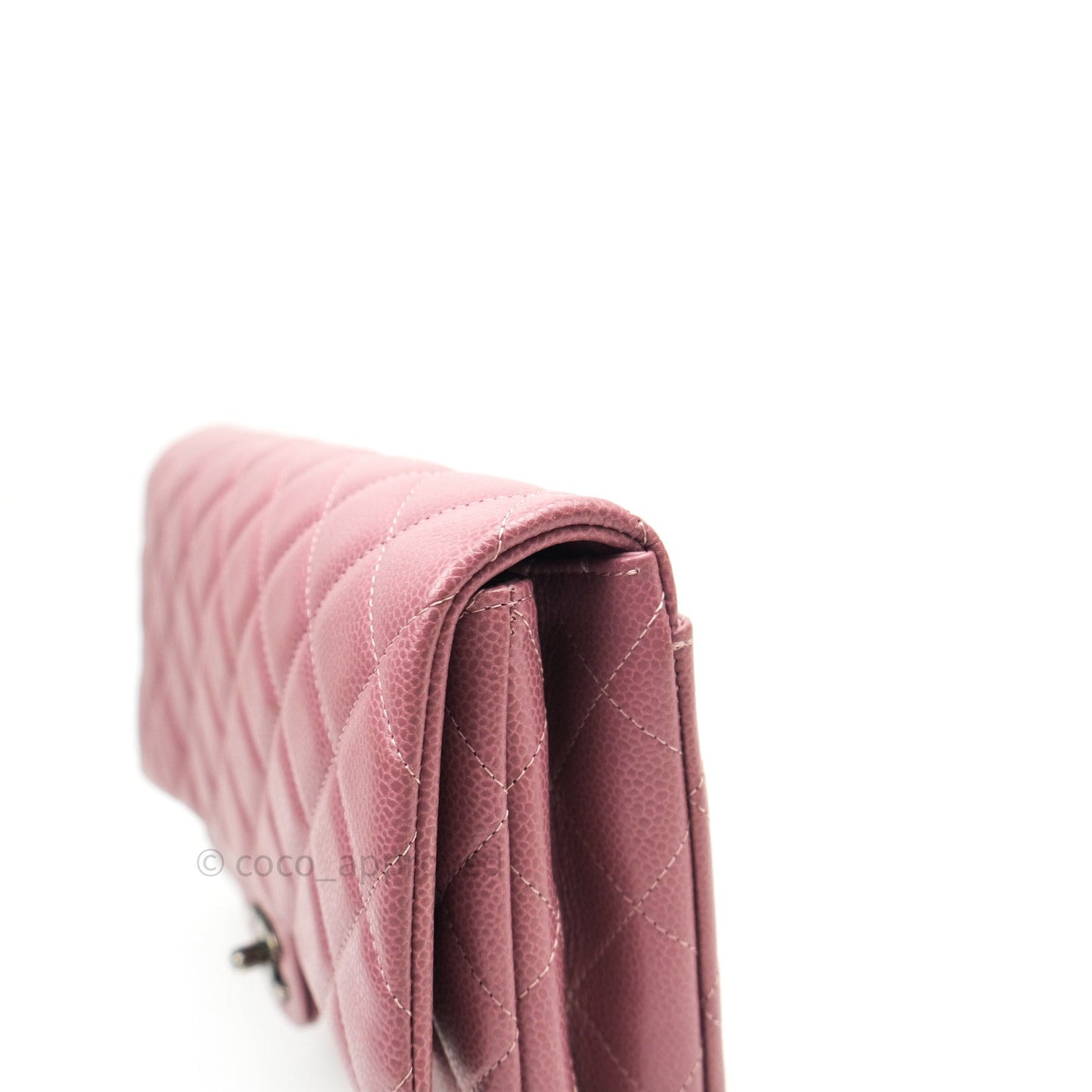 Chanel Quilted Clutch with Chain Pink Mauve Ruthenium Hardware