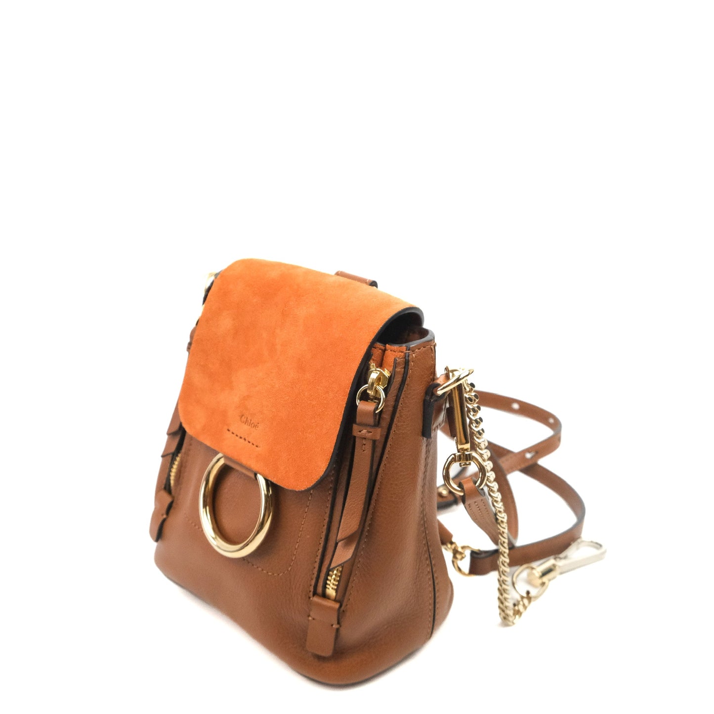 Chloé Mini Faye Backpack Brown