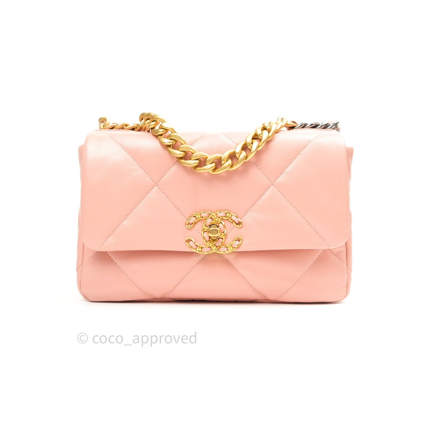 Chanel 19 Small Goatskin Rose Pink Mixed Hardware