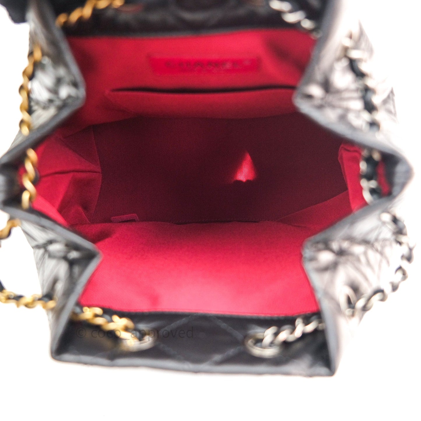 Chanel Gabrielle Backpack Black Aged Calfskin Small Black