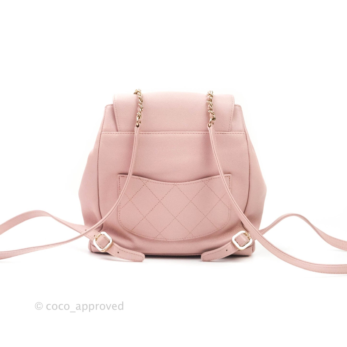 Chanel Quilted Business Affinity Backpack Pink Caviar Gold Hardware