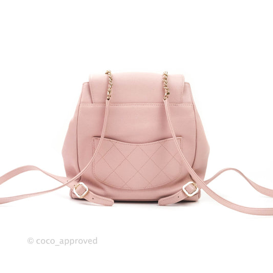 Chanel Quilted Business Affinity Backpack Pink Caviar Gold Hardware