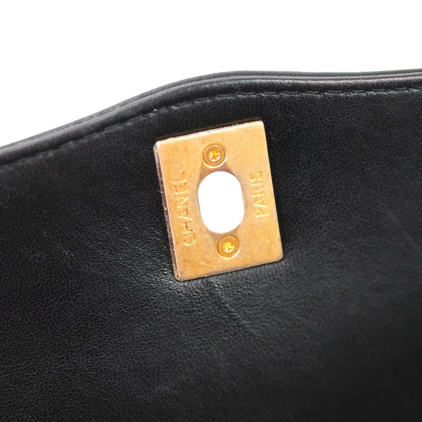 Chanel Coco Vintage Flap Small Bag Black Lambskin Gold Hardware