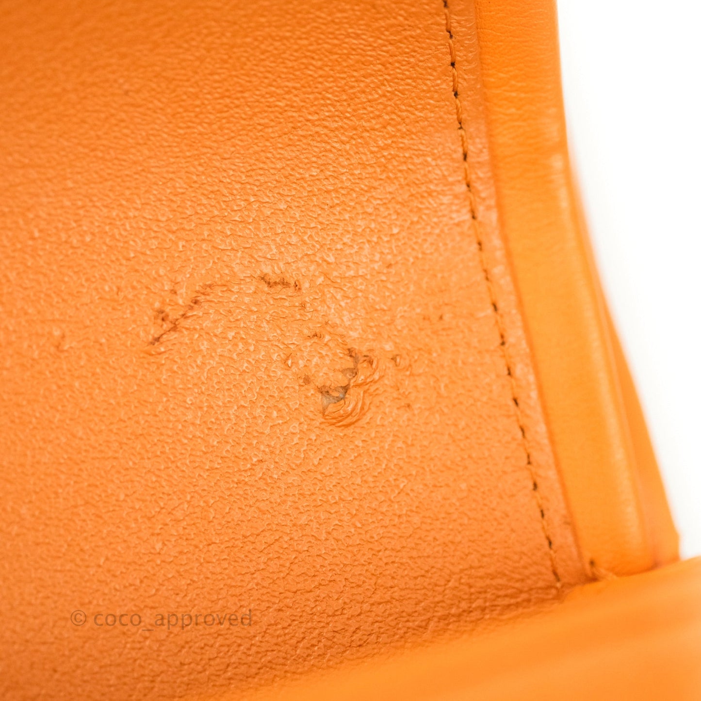 Chanel Classic M/L Medium Double Flap Orange Patent Silver Hardware