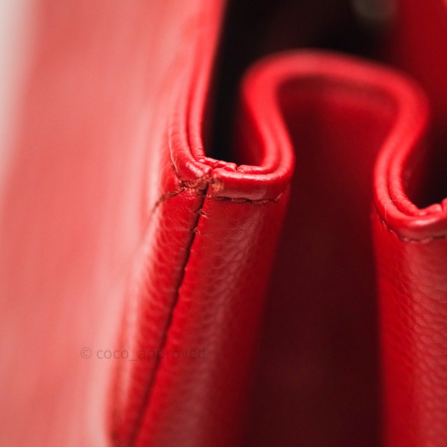 Chanel XL Grand Shopping Tote GST Red Caviar Silver Hardware