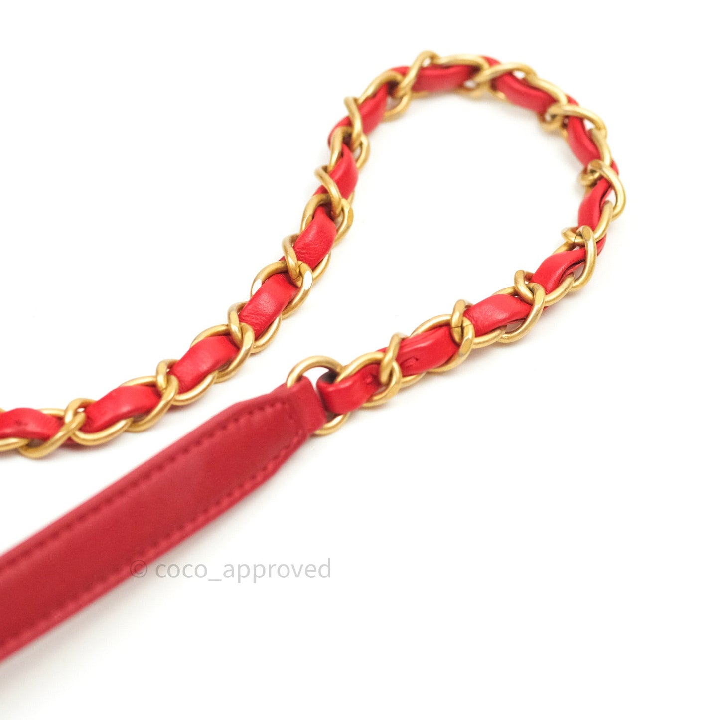 Chanel Quilted Medium CC Filigree Flap Red Caviar