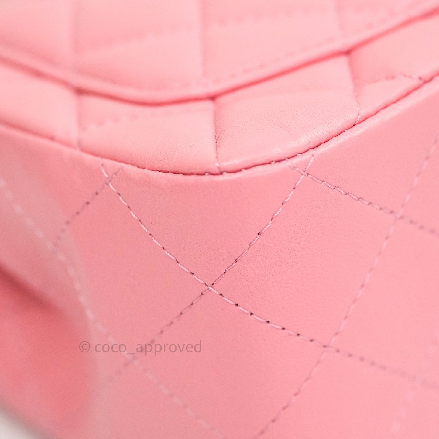 Chanel Mini Square Pink Quilted Lambskin Gold Hardware