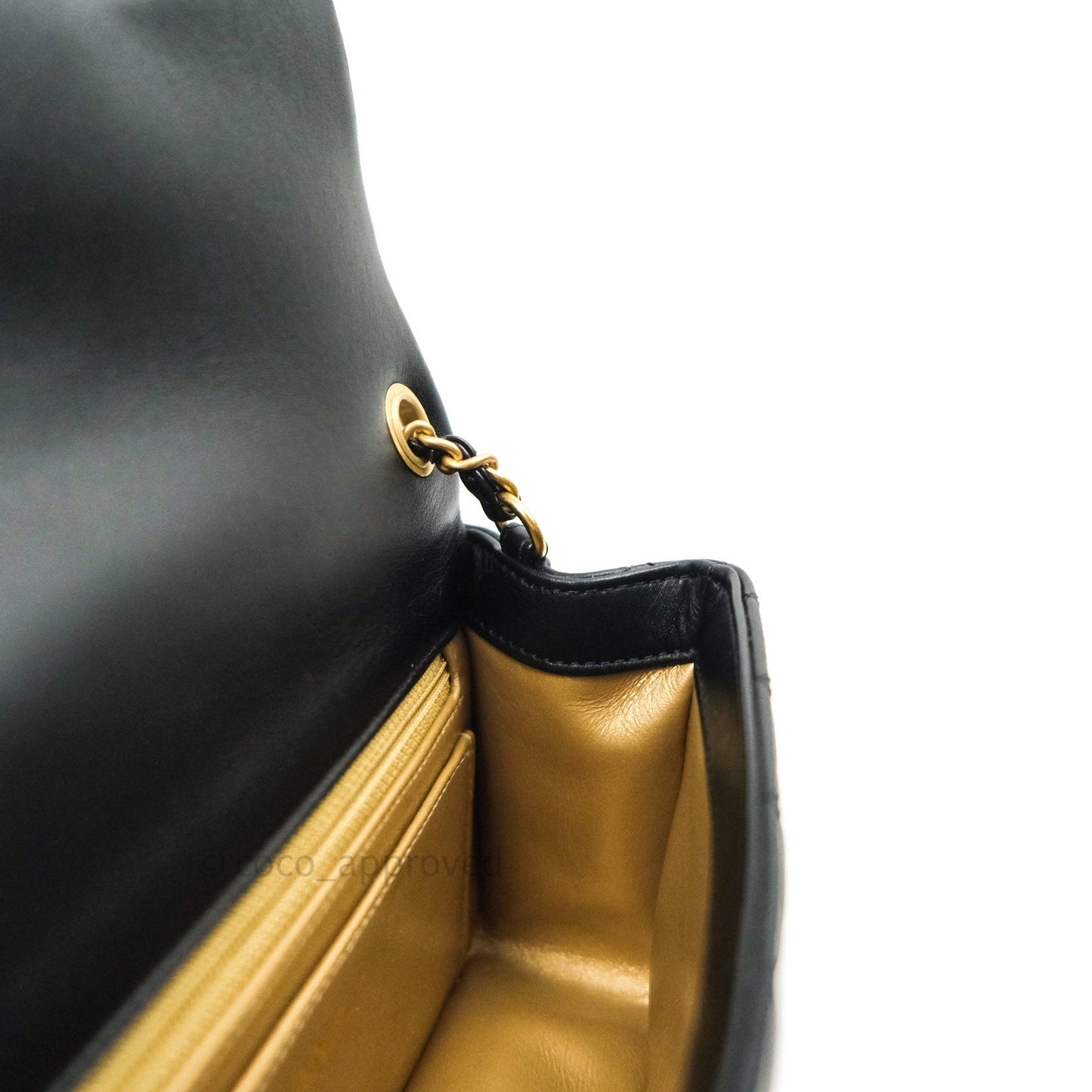 Chanel Mini Rectangular Pearl Crush Quilted Black Lambskin Gold Hardware
