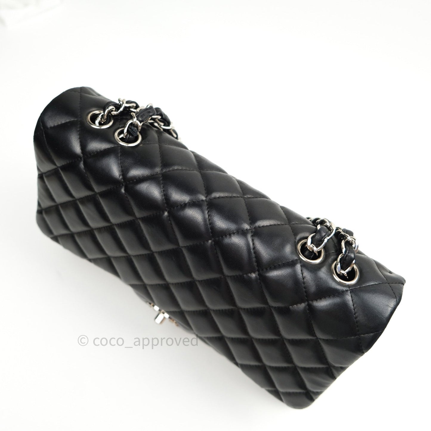 Chanel Jumbo Single Flap Black Lambskin Silver Hardware⁣⁣