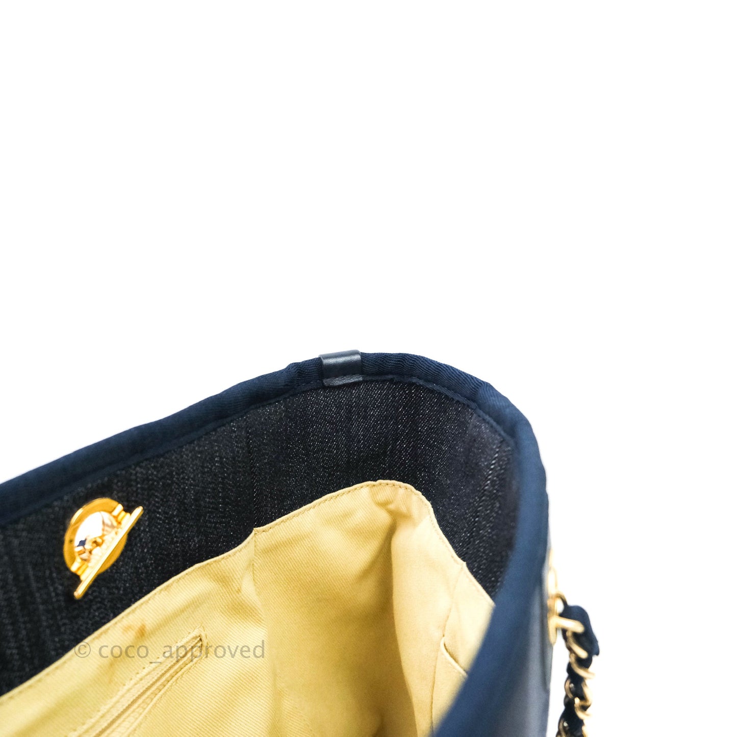 Chanel Denim Deauville Medium Tote Navy