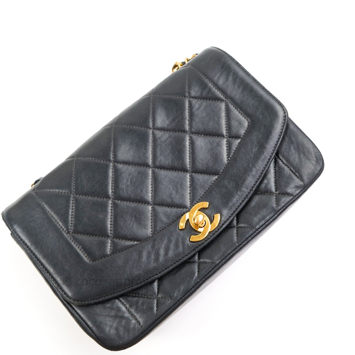 Chanel Black Quilted Lambskin Small Vintage Classic Diana Flap Bag