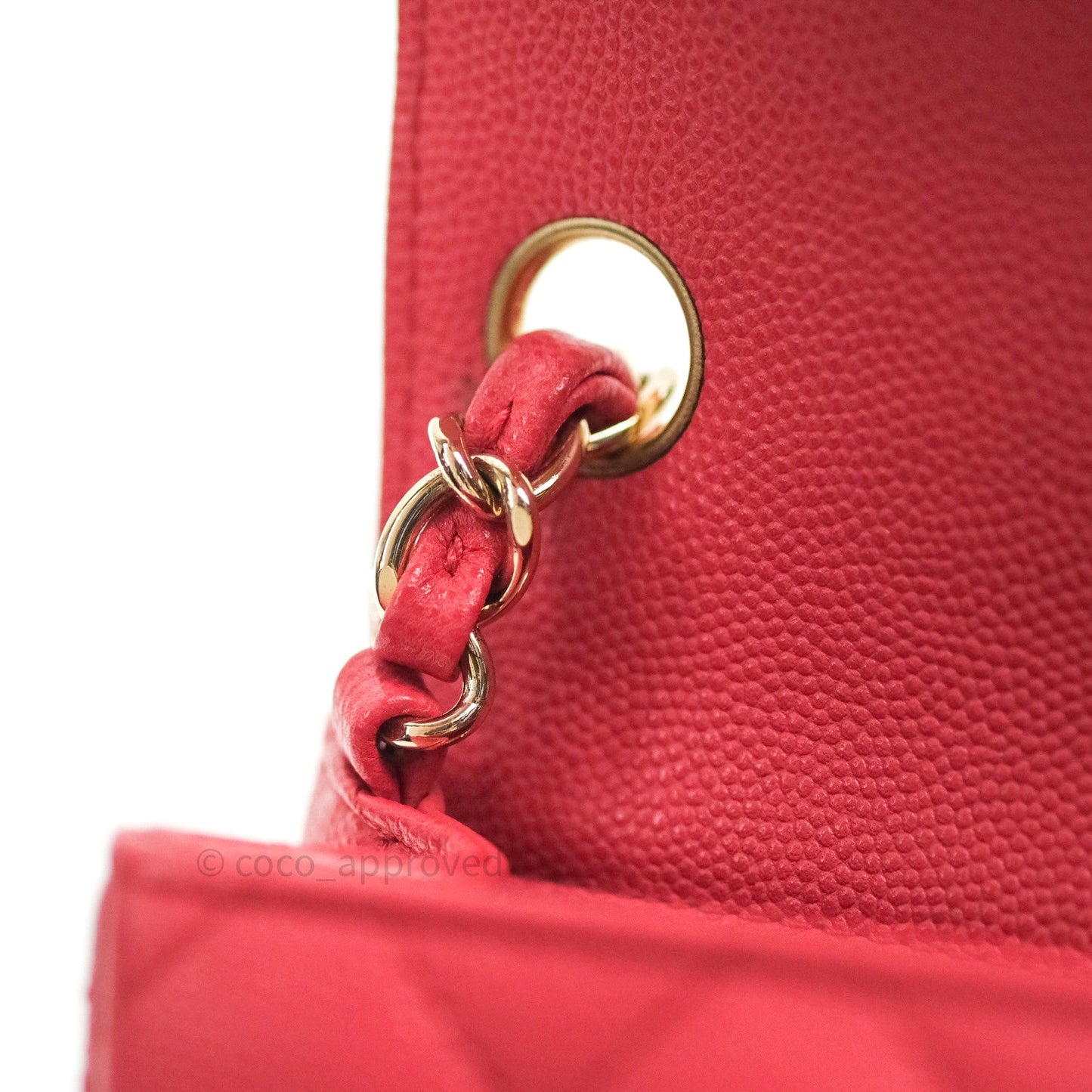 Chanel Mini Square Pink Caviar Gold Hardware 17C