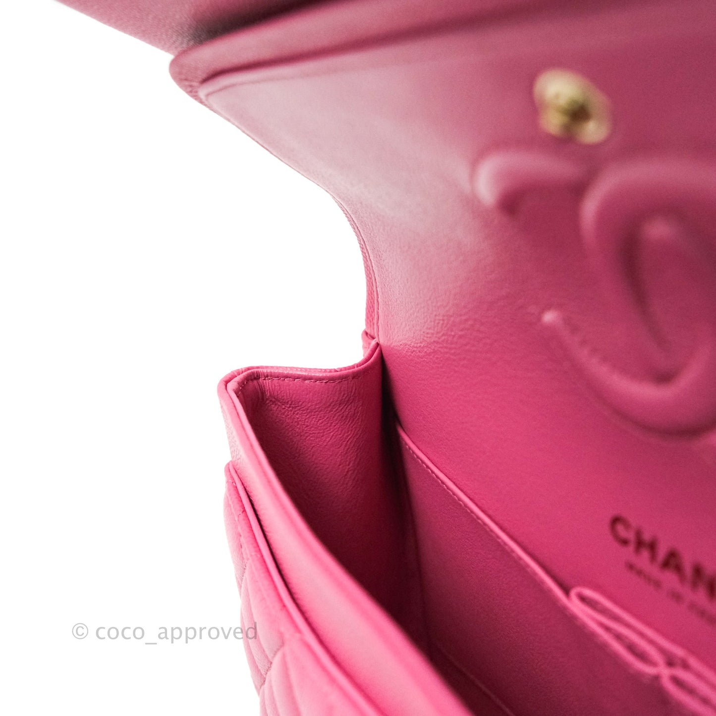 Chanel Classic M/L Medium Double Flap Bag Pink Caviar Gold Hardware 19C