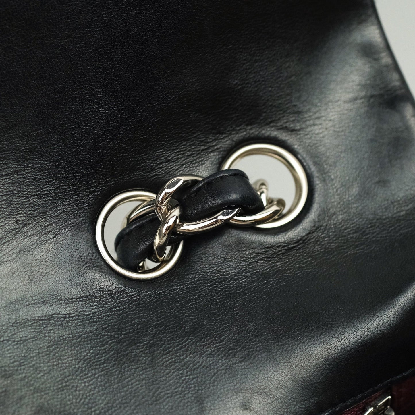 Chanel Classic Quilted Jumbo Single Flap Black Lambskin Silver Hardware⁣⁣