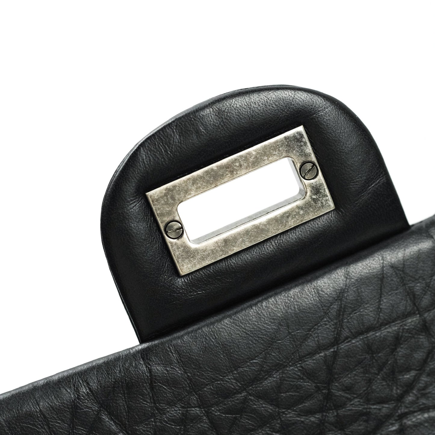 Chanel 2.55 Quilted Reissue 226 Black Aged Calfskin Ruthenium Hardware