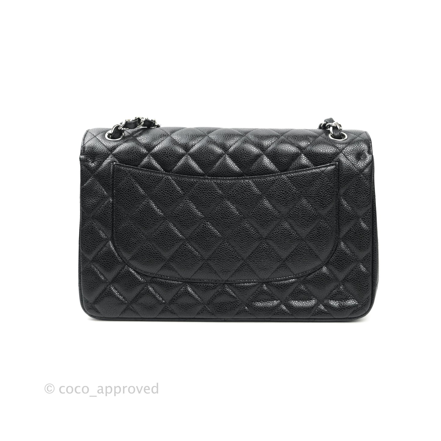 Chanel Jumbo Double Flap Black Caviar Silver Hardware⁣⁣