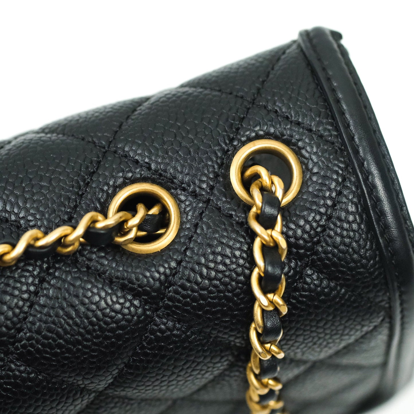 Chanel Quilted Small CC Filigree Flap Black Caviar