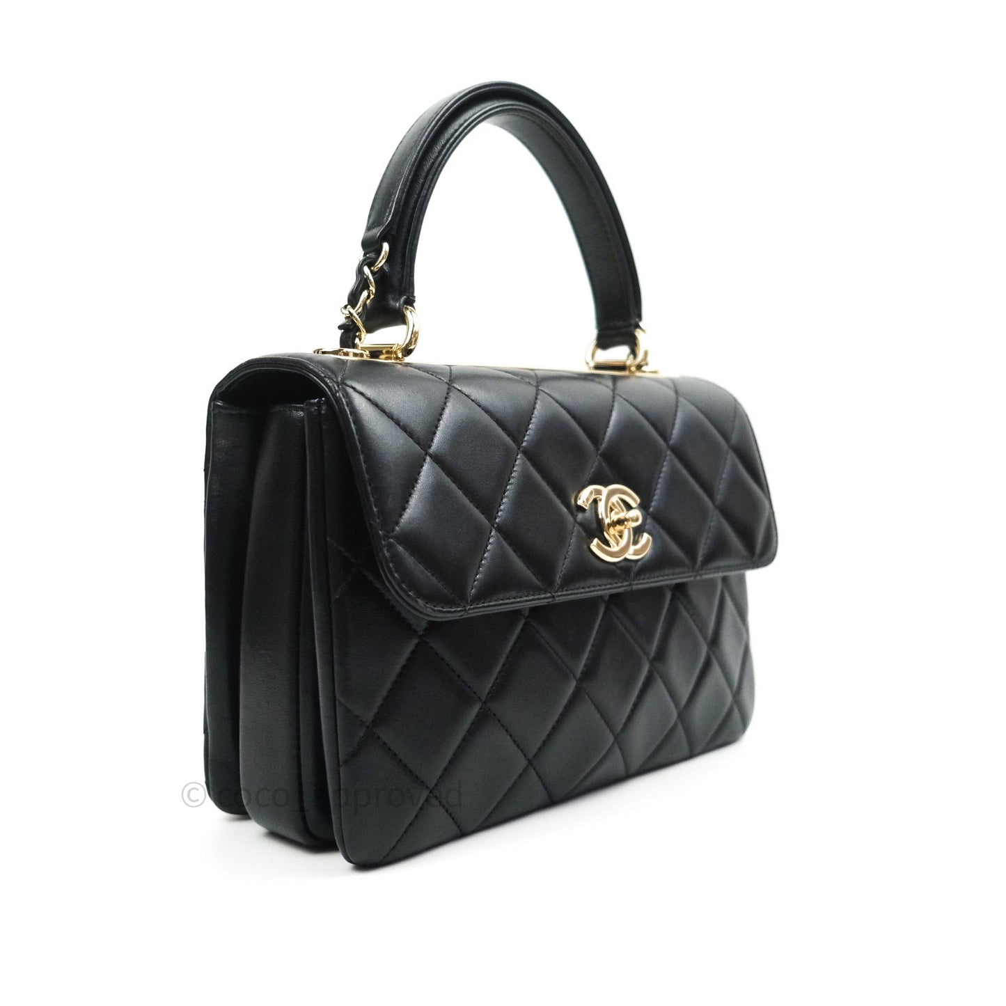 Chanel Trendy CC Small Black Lambskin Gold Hardware