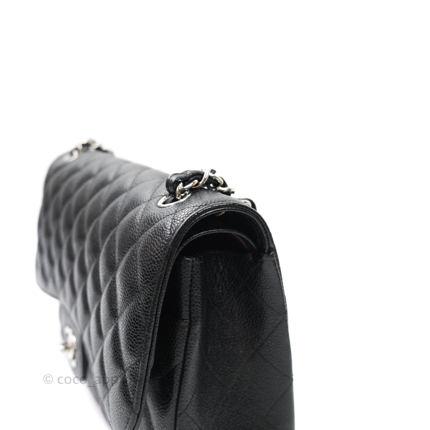 Chanel Jumbo Double Flap Black Caviar Silver Hardware⁣⁣