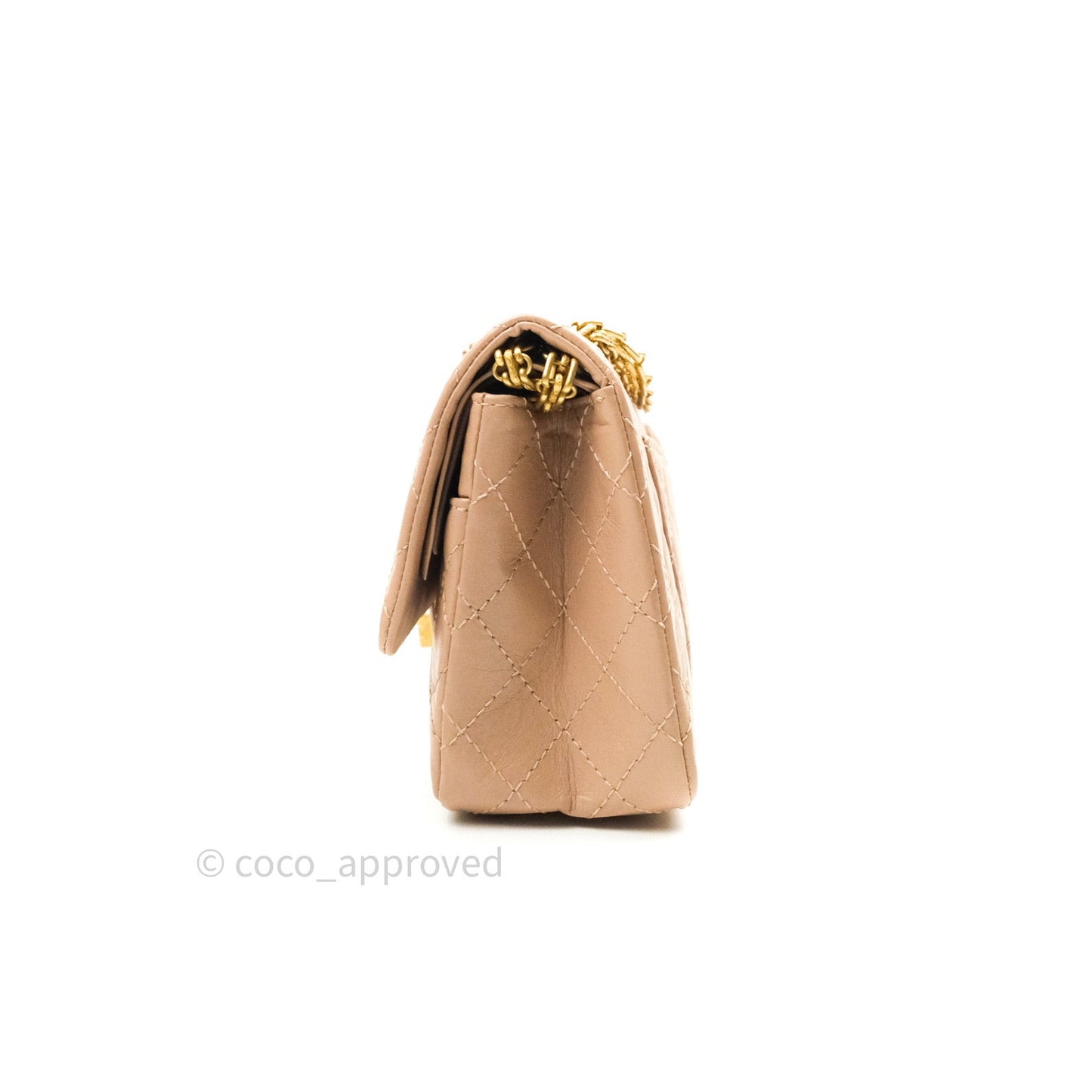 Chanel Reissue Quilted Aged Calfskin Beige Gold Hardware 226
